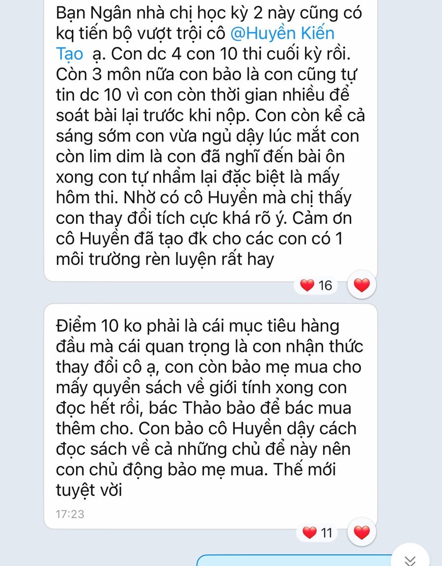 Phản hồi học viên